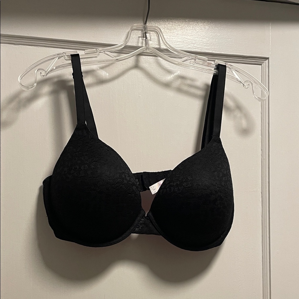 Victorias Secret Pink Black Lace T-Shirt Bra - Women Intimates